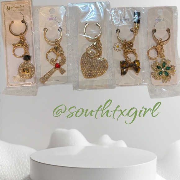 Accessories - Gold Tone Keychain or Bag Charm – Assorted Styles | NEW – $14 EACH